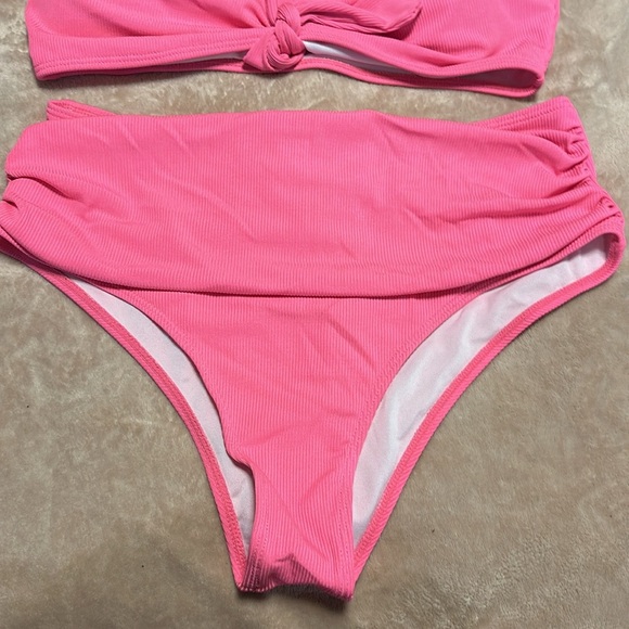 SHEIN Swim Curve Summer Beach Plus Size Women's Front Knot Wide Strap Bikini Set - Picture 10 of 12